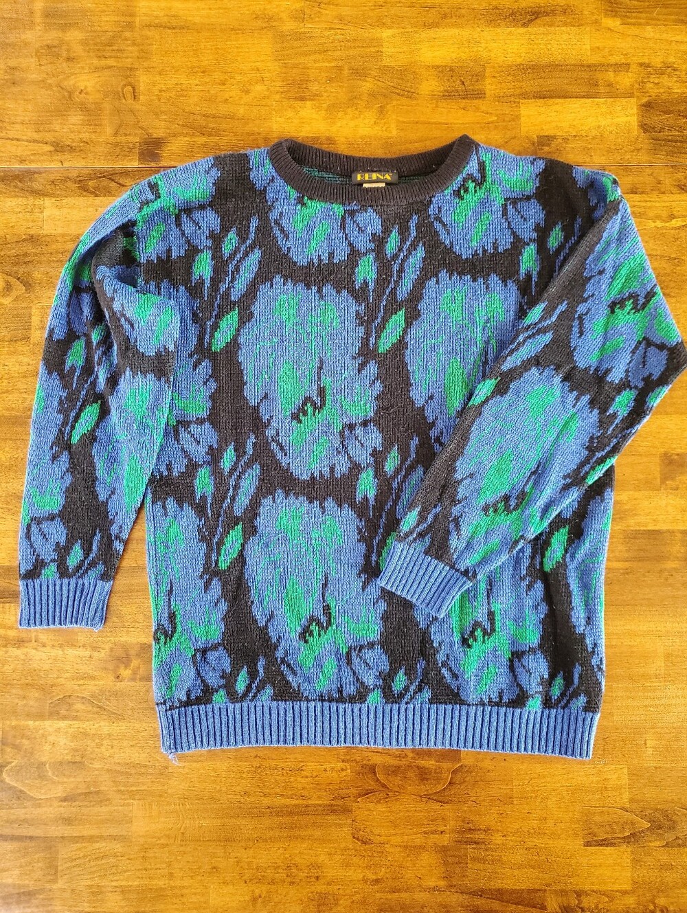 1990s Multicolor Floral Crewneck Sweater